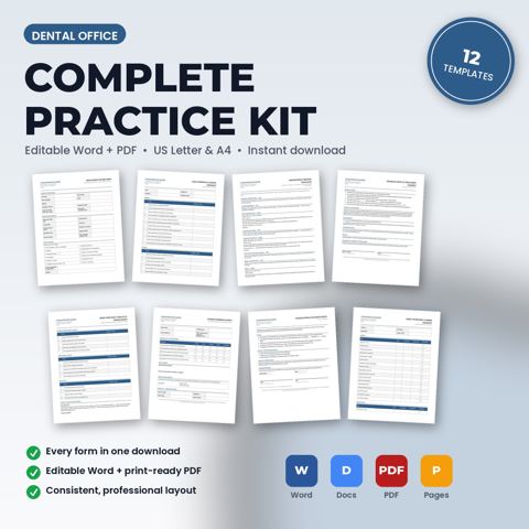 Dental Office Complete Practice Kit — Dental Office template cover